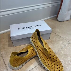 Ilse Jacobsen Yellow Flats with Perforated Design